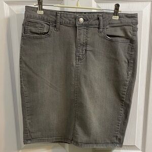 Old Navy Grey Denim Pencil Skirt Women’s Size 6 Regular Fall Coastal Casual